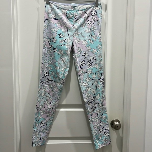 Emilio Pucci Y2K Printed Cigarette Straight Leg Pant Sz 0 / 2 - Picture 1 of 9